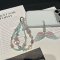20pcs Beaded Phone Wrist Strap Lanyard Chain Sparkling Wristlet Bracelet for Women