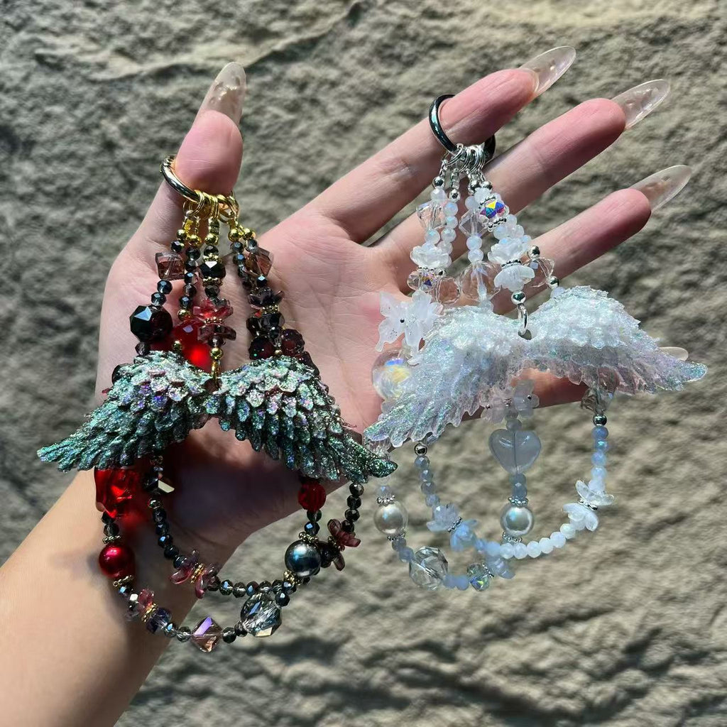 20pcs Beaded Phone Wrist Strap Lanyard Chain Sparkling Wristlet Bracelet for Women