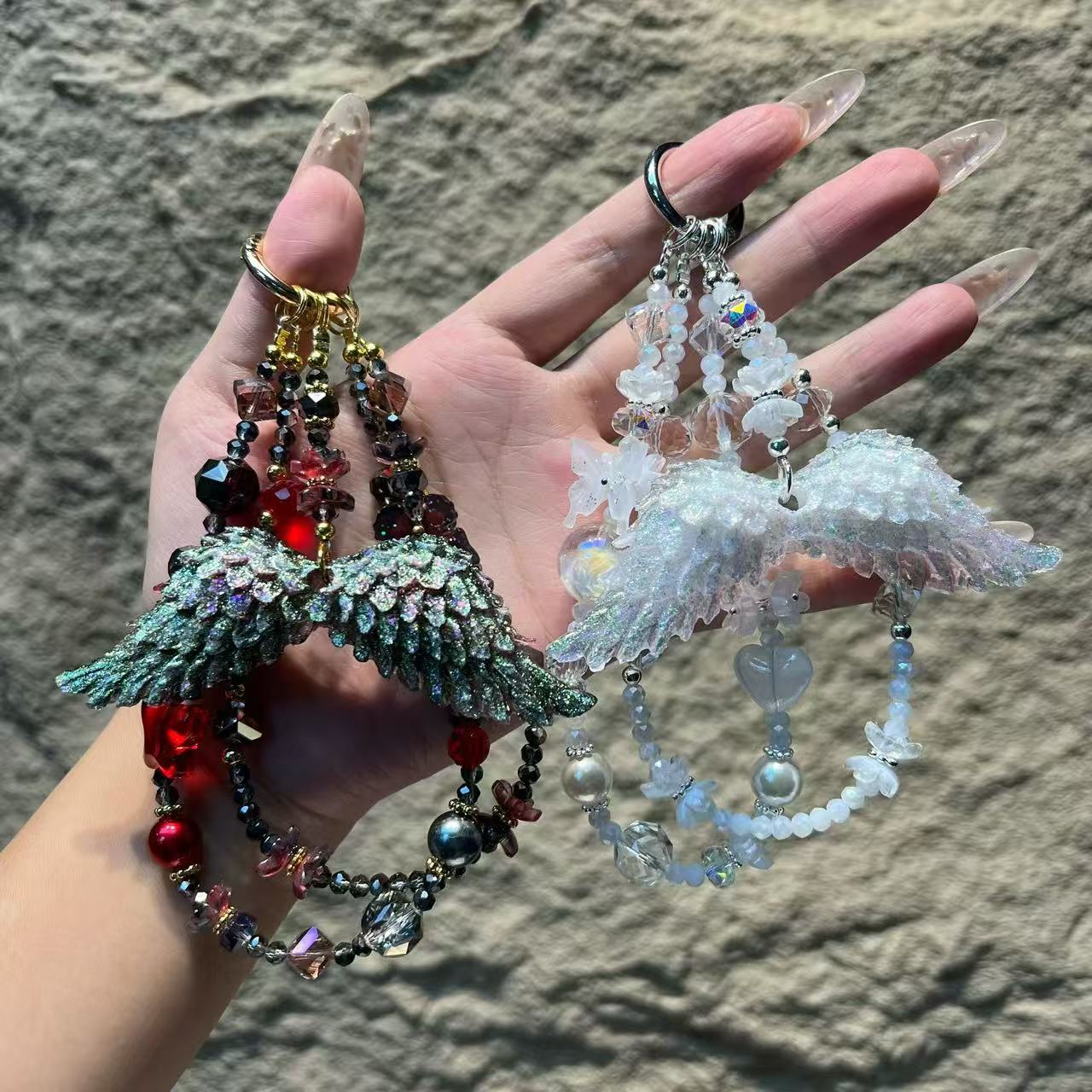 20pcs Beaded Phone Wrist Strap Lanyard Chain Sparkling Wristlet Bracelet for Women