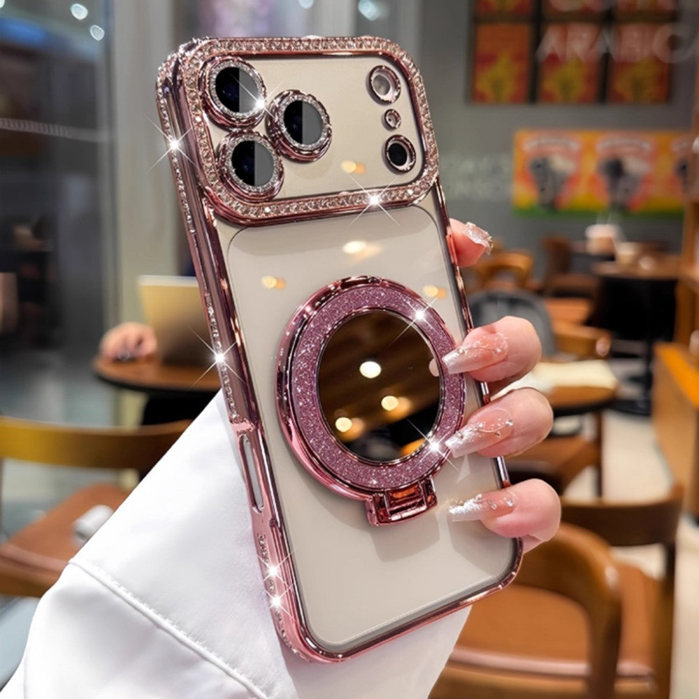 For iPhone 17 Pro Max 16 15 14Plus 13 12 11 Bling Glitter Mirror Shockproof Case