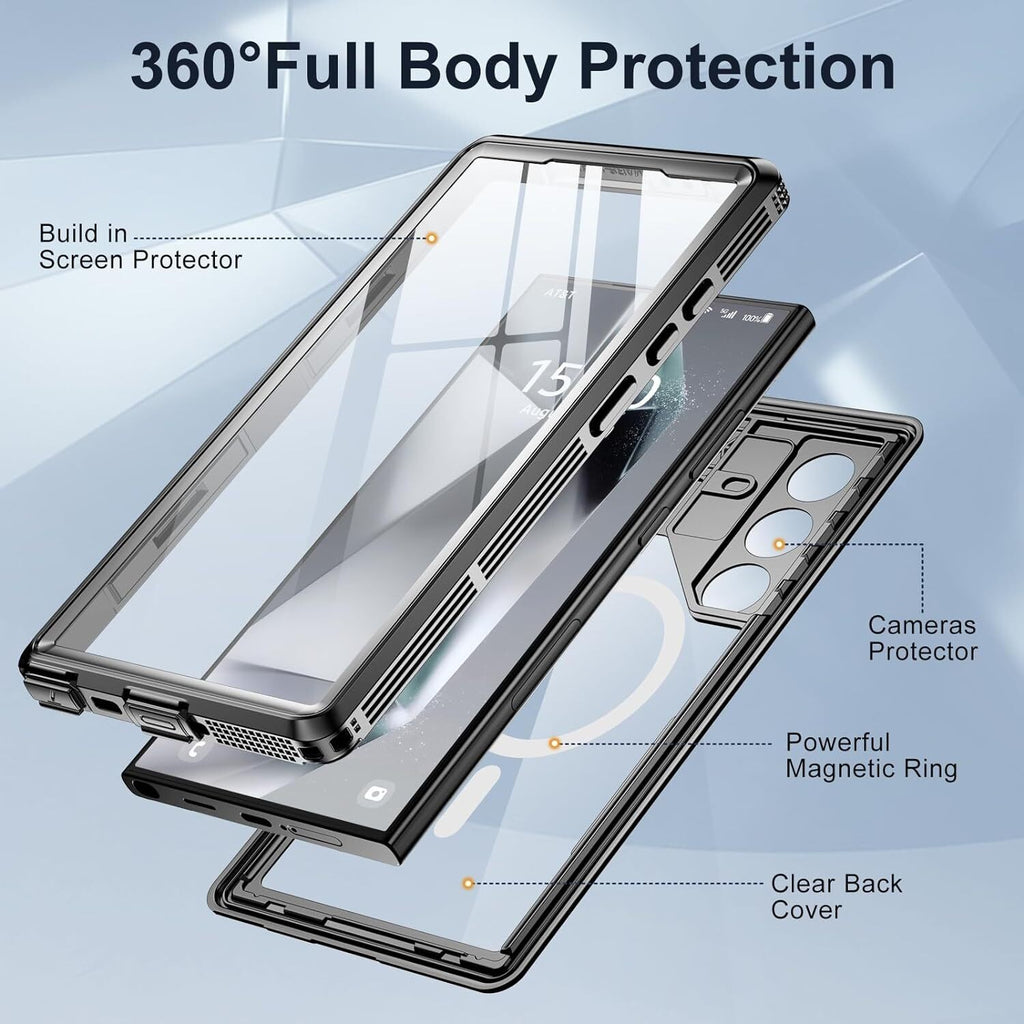 Magsafe Case for Samsung Galaxy S26 Ultra S25 S24 + Waterproof Shockproof Cover
