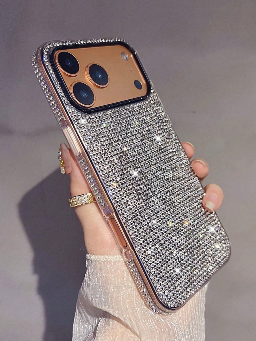 For iPhone 17 16 15 14 13 12 Pro Max Bling Rhinestone Crystal Case Cover