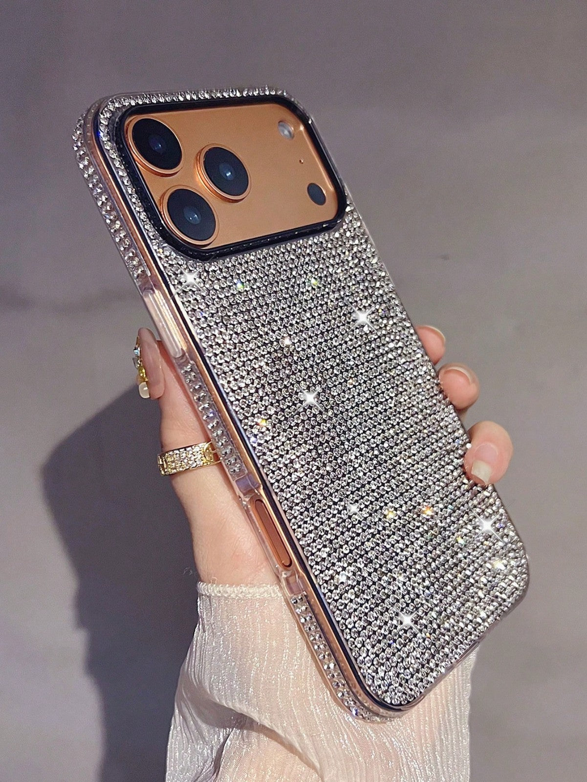 For iPhone 17 16 15 14 13 12 Pro Max Bling Rhinestone Crystal Case Cover