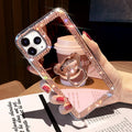 For iPhone 17 Pro Max 16 15 14 13 12 11 Glitter Bling Mirror Diamond Case w/Ring